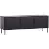 Černý dřevěný TV stolek Gunnar 154 x 44 cm