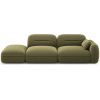 Zelená sametová trojmístná pohovka Cosmopolitan Design Sydney 295 cm, levá