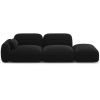 Černá sametová trojmístná pohovka Cosmopolitan Design Sydney 295 cm, pravá