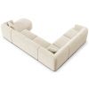 Světle béžová sametová rohová pohovka do "U" Cosmopilitan Design Campi 330 cm, levá