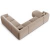 Béžová sametová rohová pohovka do "U" Cosmopilitan Design Campi 330 cm, pravá