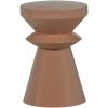 Růžový kovový odkládací stolek Fedde 30 cm