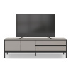 Krémový lakovaný TV stolek Marckeric Lorenza 180 x 40 cm