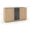 Komoda Marckeric Dione 140 x 40 cm s dubovým dekorem