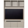 Světle šedá dřevěná TV stěna Meggy 215 x 160 cm