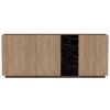 Komoda Dione 180 x 42 cm s dubovým dekorem