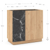 Komoda Marckeric Dione 80 x 42 cm s dubovým dekorem