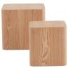 Set dvou přírodních odkládacích stolků CUBO 30x30/40x40 cm