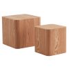 Set dvou přírodních odkládacích stolků CUBO 30x30/40x40 cm