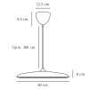 Kovové závěsné LED světlo Artist 40 cm