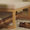 Dřevěná lavice Loya 128 cm s béžovým sedákem -fv-interier-25