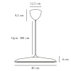 Růžové kovové závěsné LED světlo Artist 40 cm