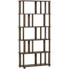 Hnědý dubový regál Riss 186 x 90 cm