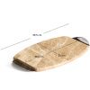 Béžový mramorový servírovací podnos s kovovými úchyty  Kave Home Adoma 39,5 x 21 cm