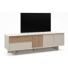 Béžový TV stolek Marckeric Carpi 180 x 45 cm s dubovým dekorem