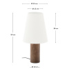 Tmavá dřevěná stolní lampa Kave Home Marga