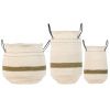 Set tří béžových úložných košů Quax Natural