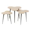Set tří bílých mramorových odkládacích stolků Shamrock 61/55 cm