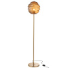 Hnědá skleněná stojací lampa Honeycomb 156 cm