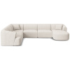 Světle béžová čalouněná rohová pohovka do "U" Cosmopolitan Design Campi 330 cm, levá