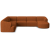 Terakotově oranžová čalouněná rohová pohovka do "U" Cosmopolitan Design Campi 330 cm, levá