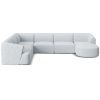 Světle šedá čalouněná rohová pohovka do "U" Cosmopolitan Design Campi 330 cm, levá