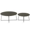 Set dvou černých dřevěných konferenčních stolků Eve 80/60 cm