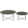 Set dvou černých dřevěných konferenčních stolků Eve 80/60 cm