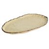 Hnědý keramický tácek Kave Home Abela 40 x 24,5 cm