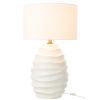 Bílá keramická stolní lampa Wave J-line 68 cm