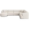 Světle béžová čalouněná rohová pohovka do "U" Cosmopolitan Design Campi 330 cm, pravá