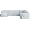 Světle šedá čalouněná rohová pohovka do "U" Cosmopolitan Design Campi 330 cm, pravá
