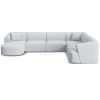 Světle šedá čalouněná rohová pohovka do "U" Cosmopolitan Design Campi 330 cm, pravá