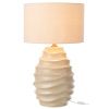 Béžová keramická stolní lampa Wave 68 cm