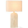 Bílá kamenná stolní lampa Travertine 71 cm