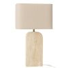 Bílá kamenná stolní lampa Travertine 71 cm