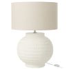 Bílá keramická stolní lampa Terracotta 62 cm