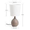 Šedo-bílá stolní lampa Kave Home Viona 36 cm