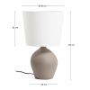 Šedo-bílá stolní lampa Kave Home Viona 50 cm