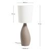 Šedo-bílá stolní lampa Kave Home Viona 77 cm