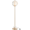 Hnědá skleněná stojací lampa Honeycomb 156 cm
