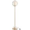 Hnědá skleněná stojací lampa Honeycomb 156 cm