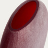 Červená skleněná váza Rovena 33,5 cm -fv-interier-25