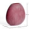 Červená skleněná váza Rovena 33,5 cm