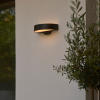 Černé venkovní nástěnné LED světlo Monay Round Solar 25 cm -fv-interier-25