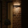 Černé venkovní nástěnné LED světlo Monay Round Solar 25 cm -fv-interier-25