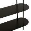 Černý kovový regál Oval 150 x 90 cm