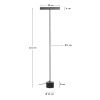 Černá kovová stojací lampa Kave Home Lynor 121 cm
