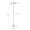 Stříbrná kovová stojací lampa Kave Home Lynor 121 cm