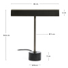 Černá kovová stolní lampa Kave Home Lynor